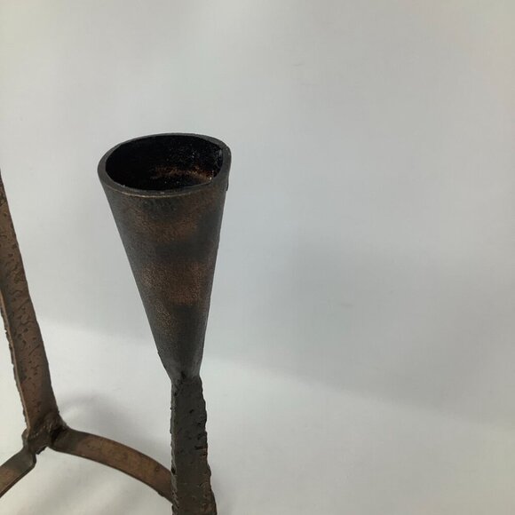 Vintage Van Keppel brutalist candlesticks set of 2 copper green midcentury MCM - Picture 4 of 7